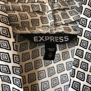 Express Tops - Express Printed Work Blouse Express Tops - Express Printed Work Blouse